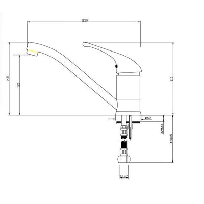 AP Kitchen Mixer Tap 350