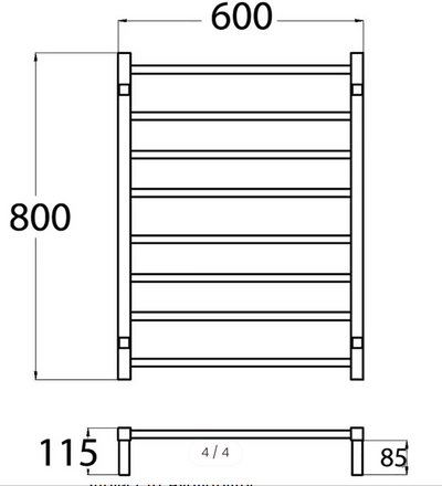 ACL Heated Towel Rack 8R