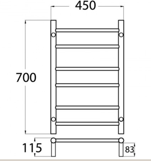 ACL Heated Towel Rack 4R