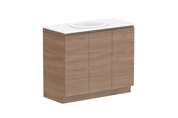 Glacier Ensuite Twin All Door Wall Hung Vanity Unit 1050