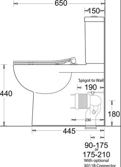 Toledo Extra Rimless Toilet Suite