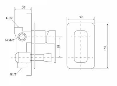 Nova Wall Mixer with Diverter