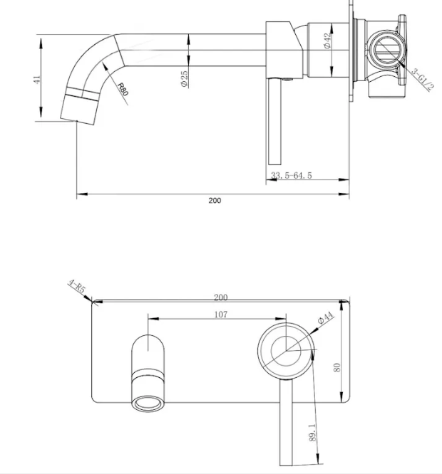 Pentro Wall Mixer With Spout