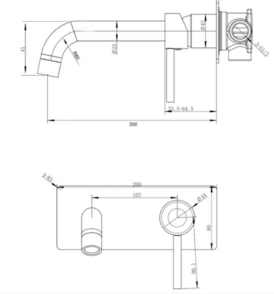 Pentro Wall Mixer With Spout