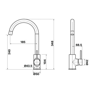 Anise Gooseneck Sink Mixer