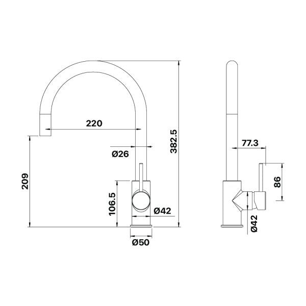 Anise Eco Pull Out Sink Mixer
