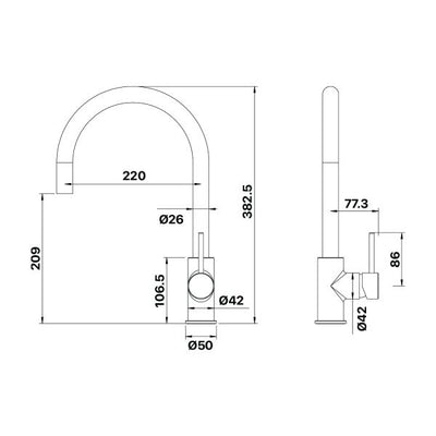 Anise Eco Pull Out Sink Mixer