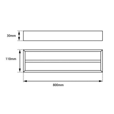 Cavallo Double Towel Rail 800