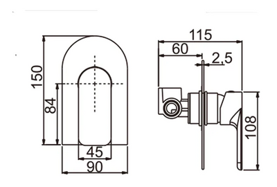 Persano Wall Mixer