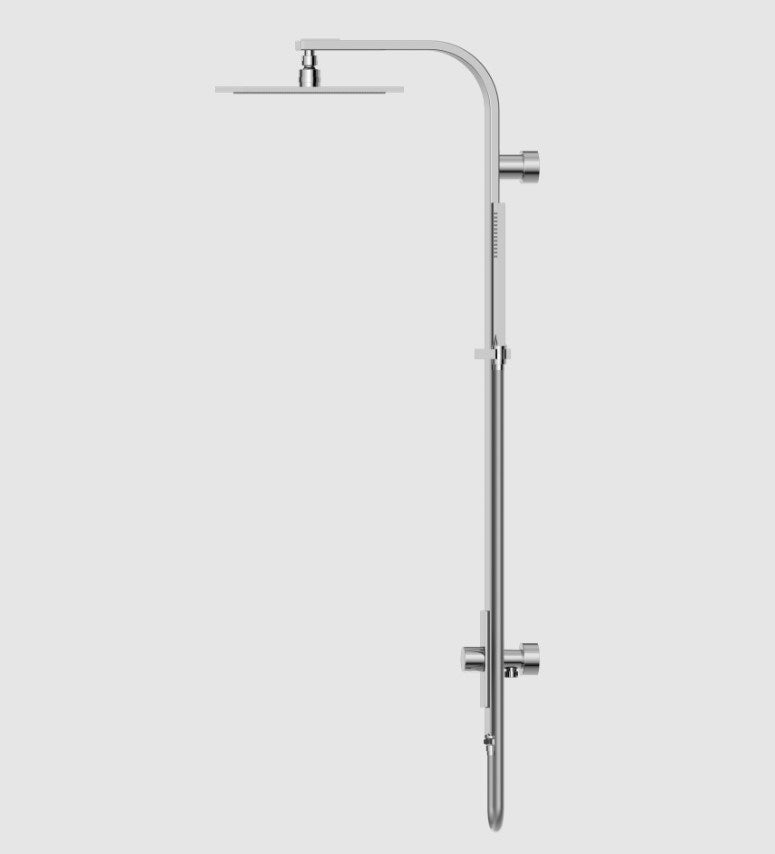 Astra Square Rain Twin Shower Single Hose