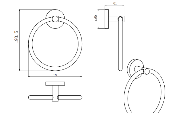 Lucid Hand Towel Ring