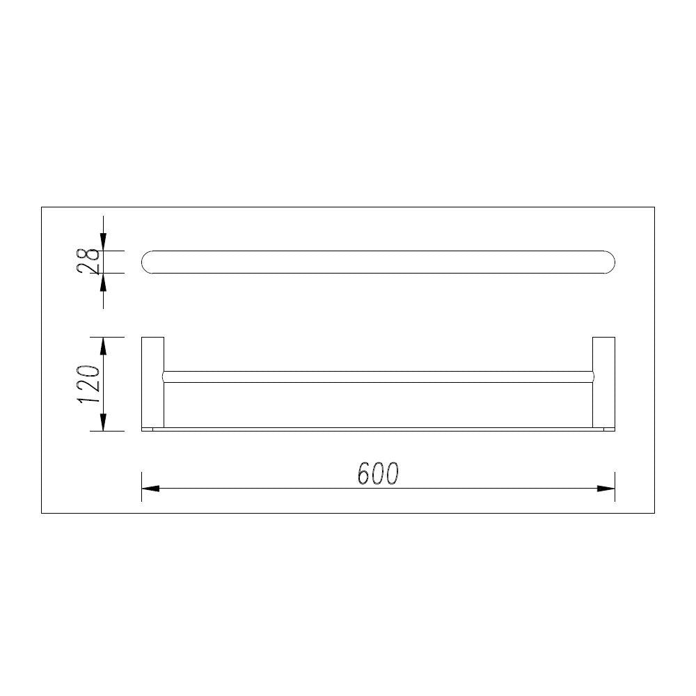 Bellino Double Towel Rail 600