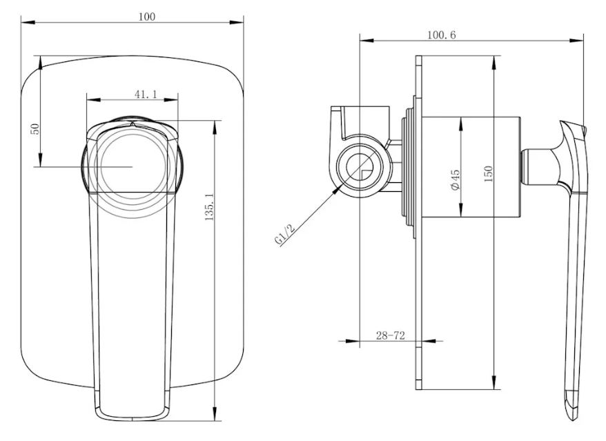 Esperia Wall Mixer