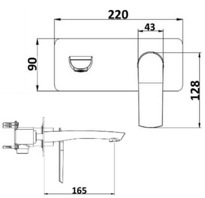 Celine Wall Mixer with Spout