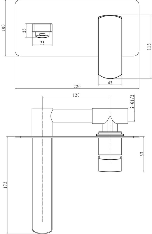 Konti Wall Mixer with Spout