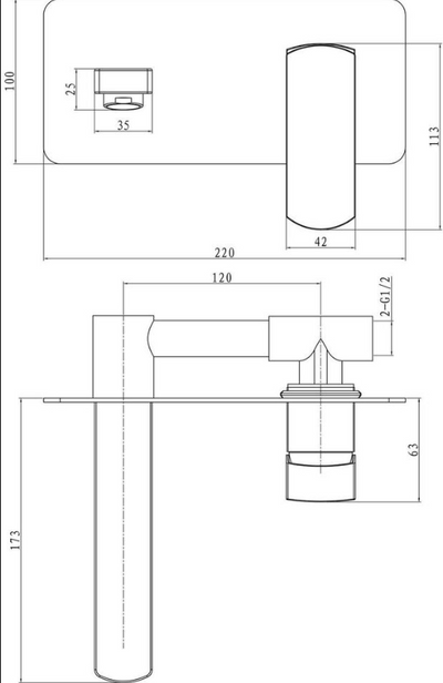 Konti Wall Mixer with Spout