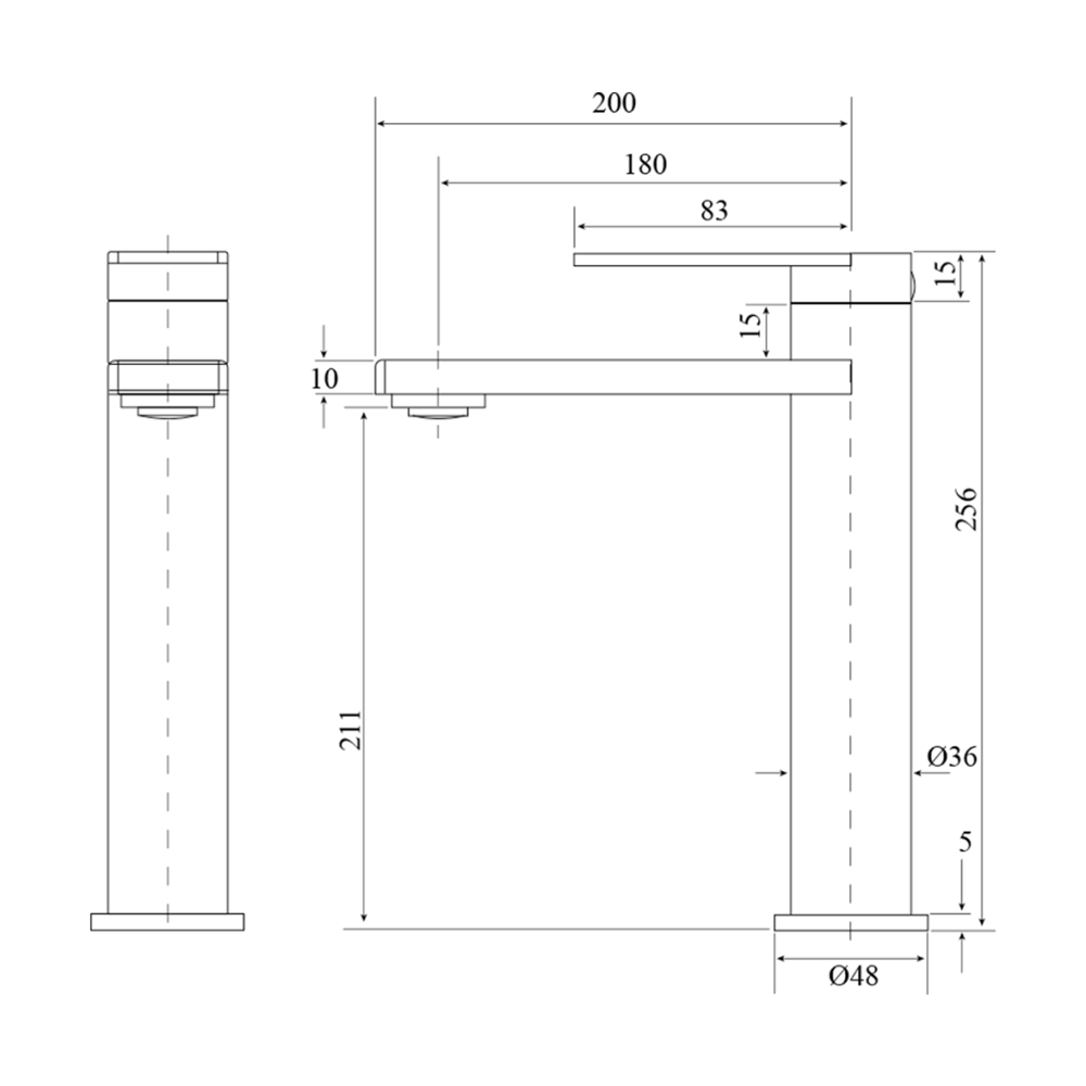 Kiato Tall Basin Mixer