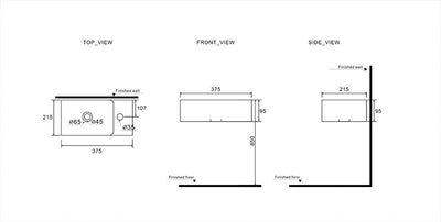 Konti Wall Hung Basin Mixer 375