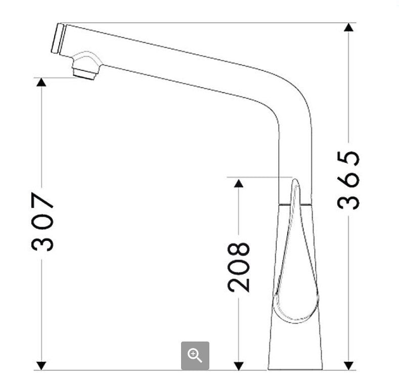 Hansgrohe Metris Select 320 Right Angle Kitchen Mixer