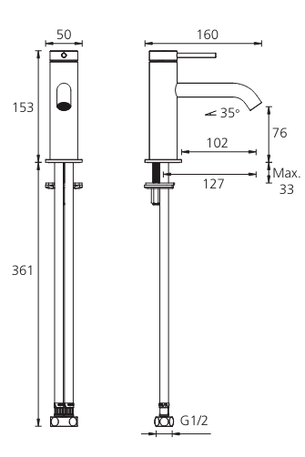 Venice Curved Basin Mixer