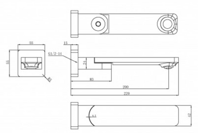 Ruki Swivel Bath Spout