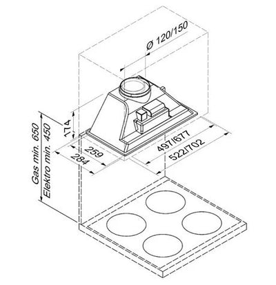 Blaupunkt Undermount Rangehood 60cm