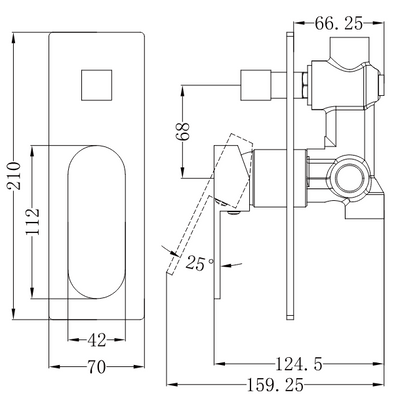 Ecco Wall Mixer with Diverter