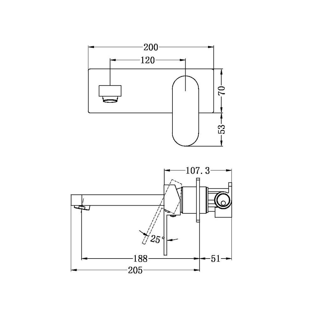 Ecco Wall Mixer With Spout