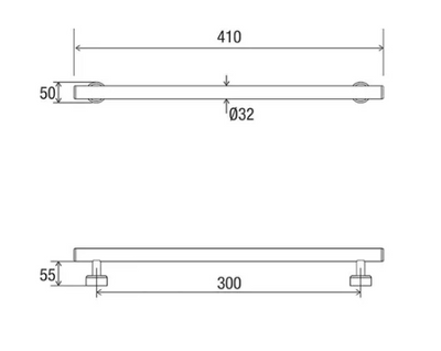 Linear MB Towel Grab Rail