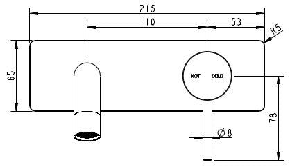 Cioso Wall Mixer with Spout Pin Down