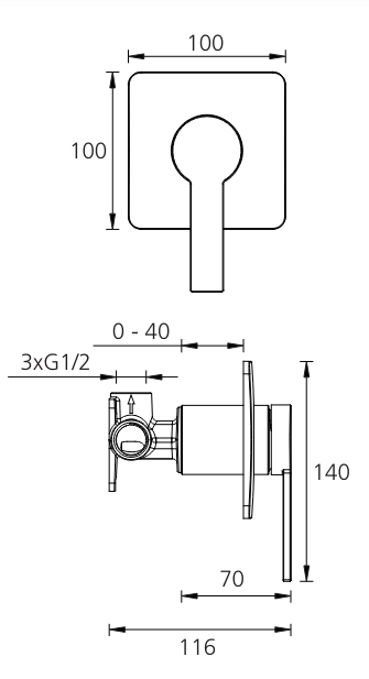 Barcelona Wall Mixer