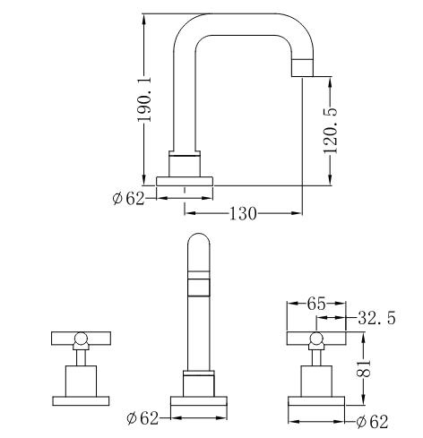 X-Plus Basin Mixer Set