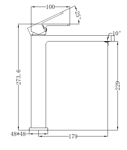 Celia Angle Tall Basin Mixer