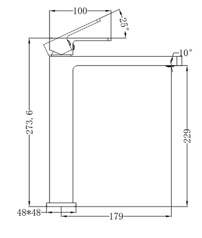 Celia Angle Tall Basin Mixer