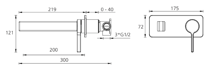 Stockholm Wall Mixer with Spout