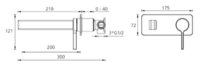 Stockholm Wall Mixer with Spout