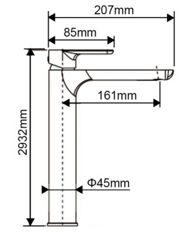 VOG Tall Basin Mixer