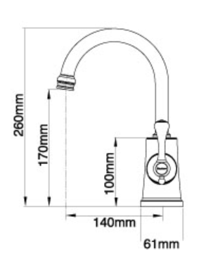 Georgian Basin Mixer with Lever Handle