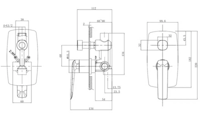 Bellino Wall Mixer with Diverter