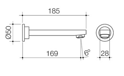 Saracom Bath Spout 170