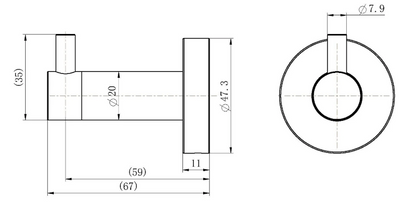 Deluxe Single Robe Hook