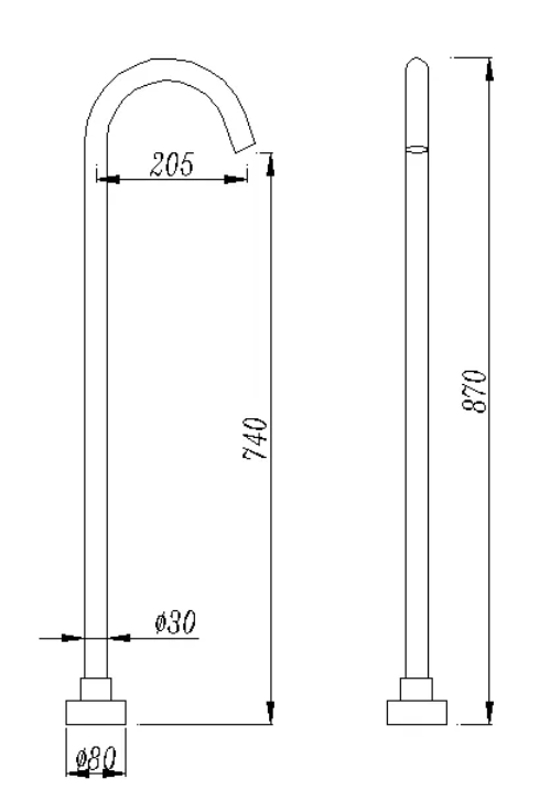 Pentro Free Standing Bath Spout