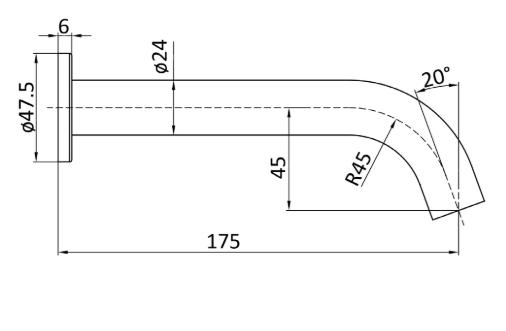 Hali Curved Bath Spout