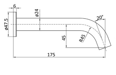 Hali Curved Bath Spout