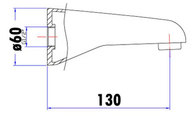 Yale Round Bath Spout