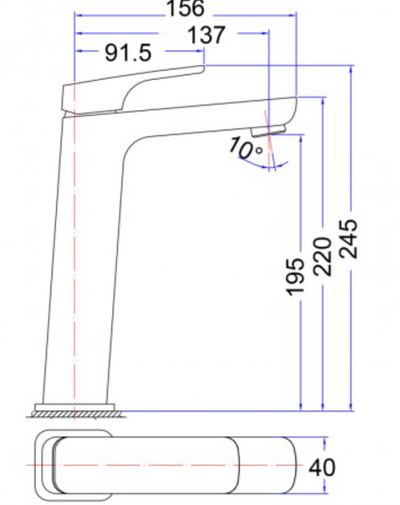 Eden High Rise Basin Mixer