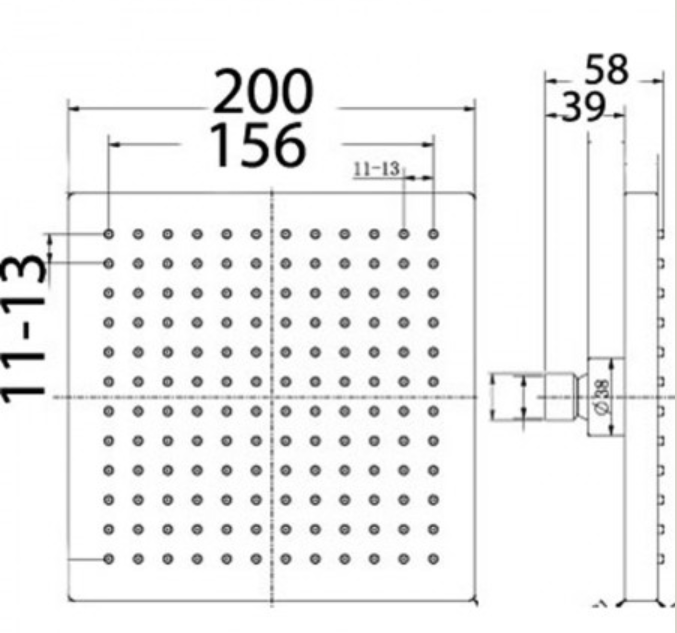 Rosa Overhead Shower 200