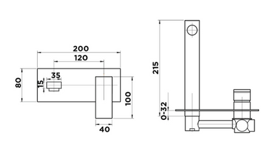 Thyme Wall Mixer with Spout 210