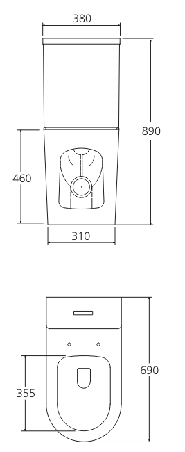 Vienna BTW Comfort Height Toilet Suite