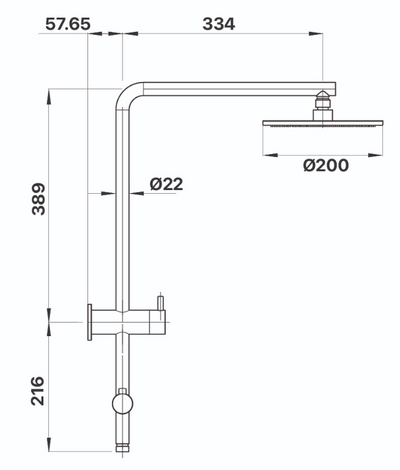 Matcha Ceiling Droppper Shower Arm 300